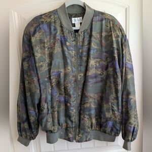 Vintage Cocoon Silk Bomber Jacket
